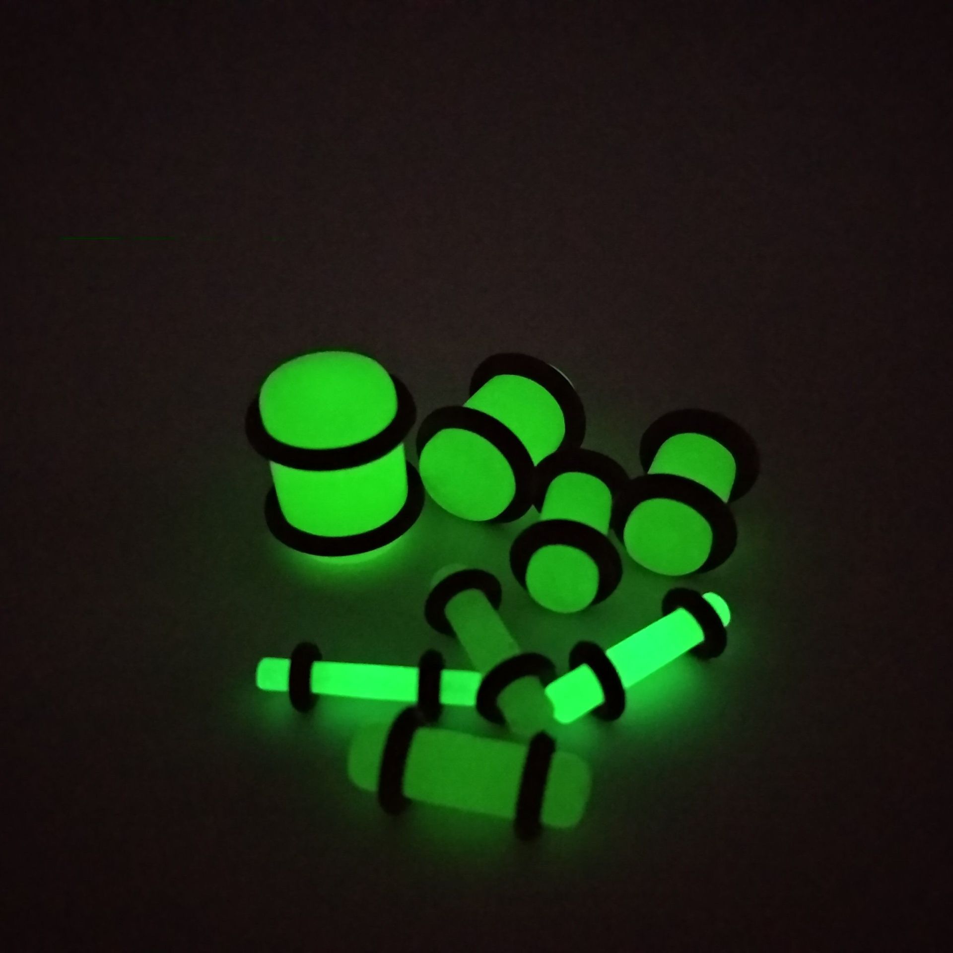 Acrylic Luminous Spike Ear Taper Expander - Geometric Body Jewelry for Ear Piercing - Image 4