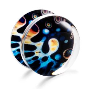Acrylic Fashion Ear Plug Piercing Jewelry 16mm Geometric Triple Flare Gauges
