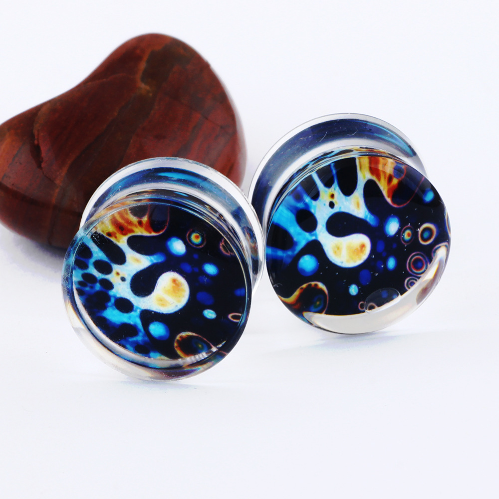 Acrylic Fashion Ear Plug Piercing Jewelry 16mm Geometric Triple Flare Gauges - Image 4