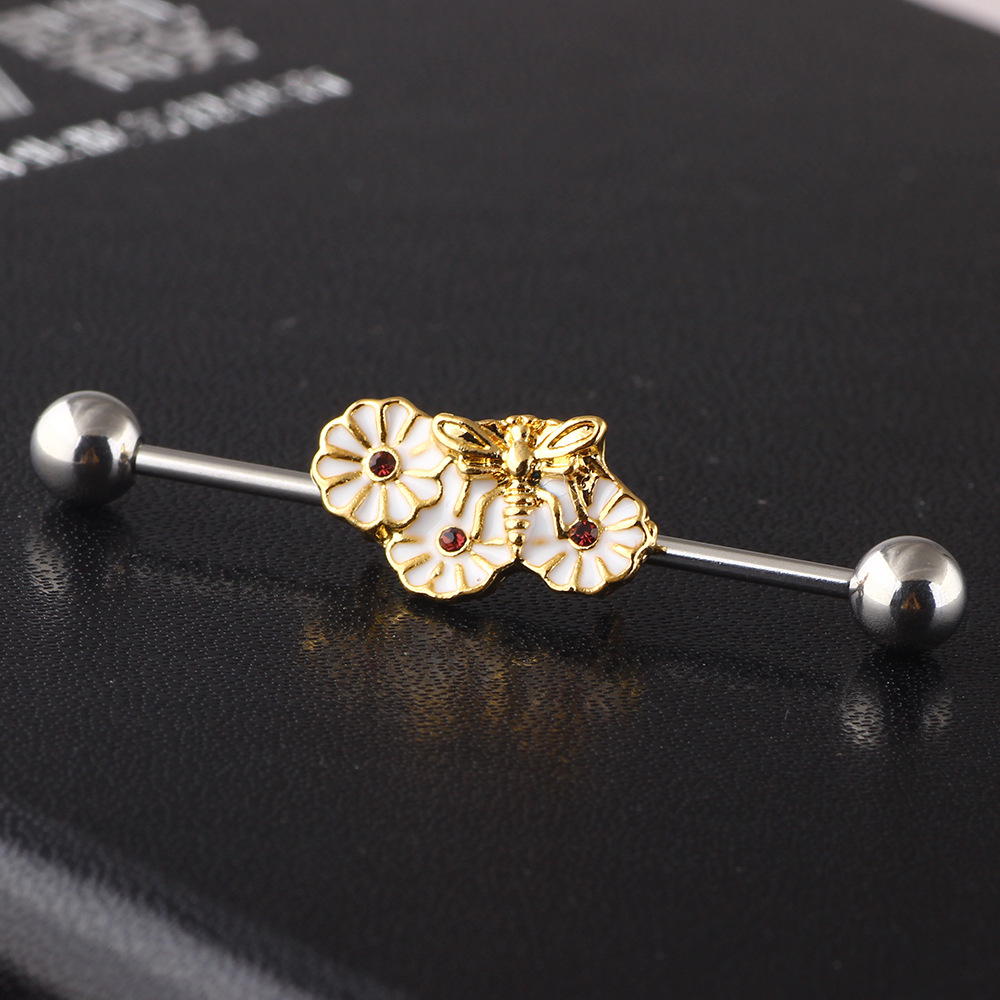 Geometric Stainless Steel Cartilage Ear Bar Industrial Barbell Ear Bone Nails for Women Men - Image 3
