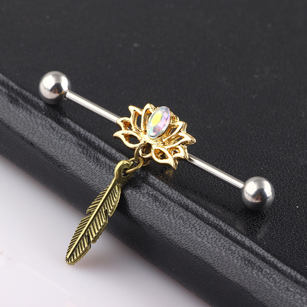 Amazon Popular Single Rod Industrial Ear Studs - 316L Surgical Steel Long Bar Ear Cartilage Piercing - Image 4