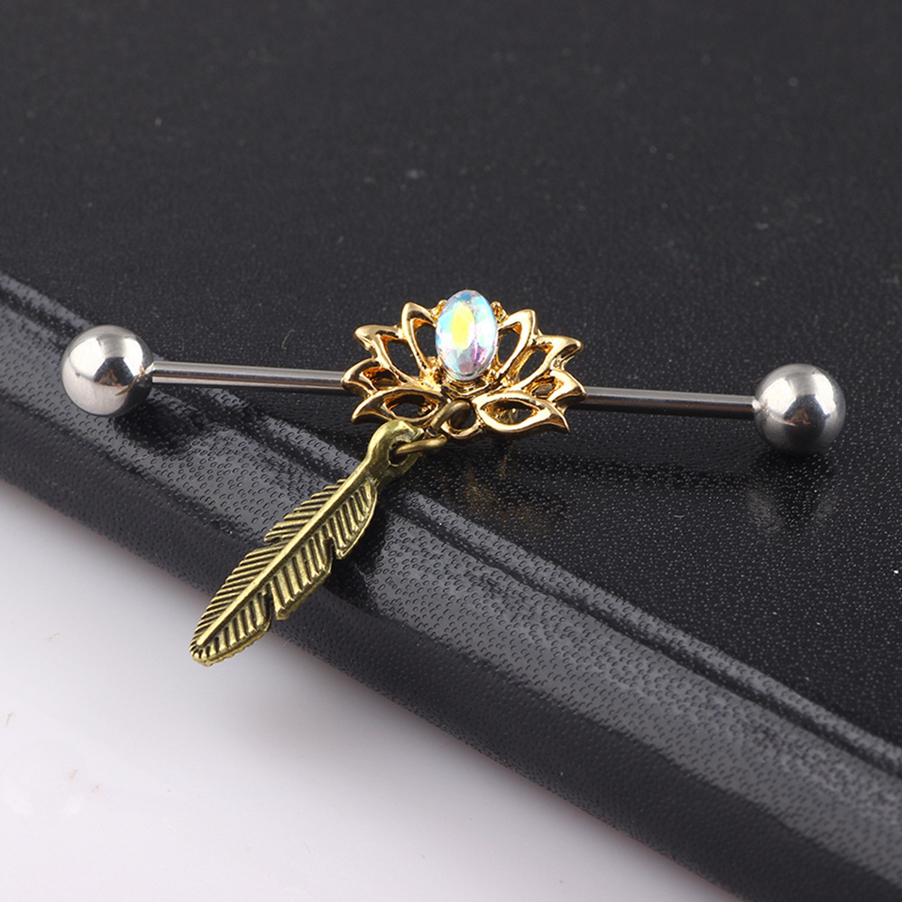 Amazon Popular Single Rod Industrial Ear Studs - 316L Surgical Steel Long Bar Ear Cartilage Piercing - Image 3