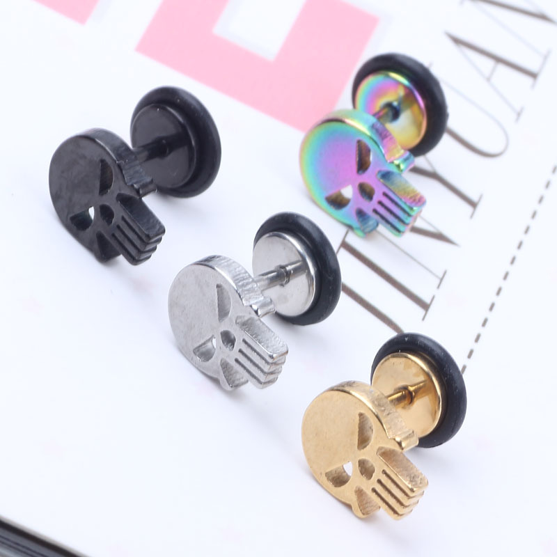 Geometric Stainless Steel Earrings for Women - Silver Fashion Cartilage Stud Hoop - Image 2