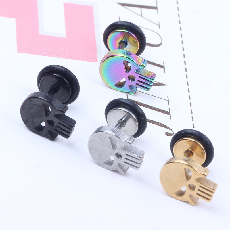 Geometric Stainless Steel Earrings for Women - Silver Fashion Cartilage Stud Hoop - Image 3