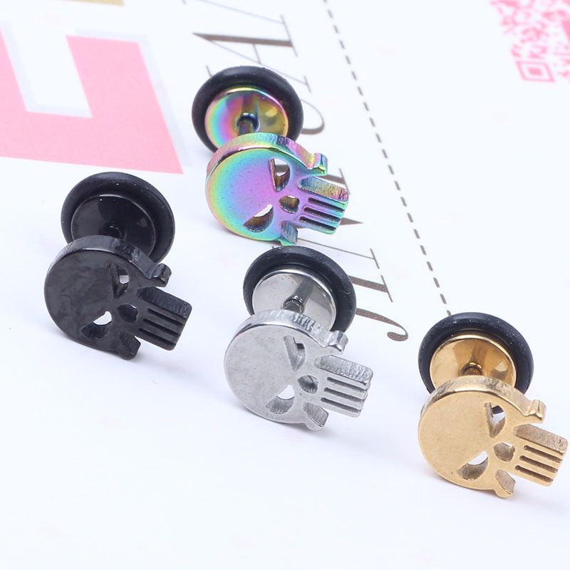 Geometric Stainless Steel Earrings for Women - Silver Fashion Cartilage Stud Hoop - Image 4