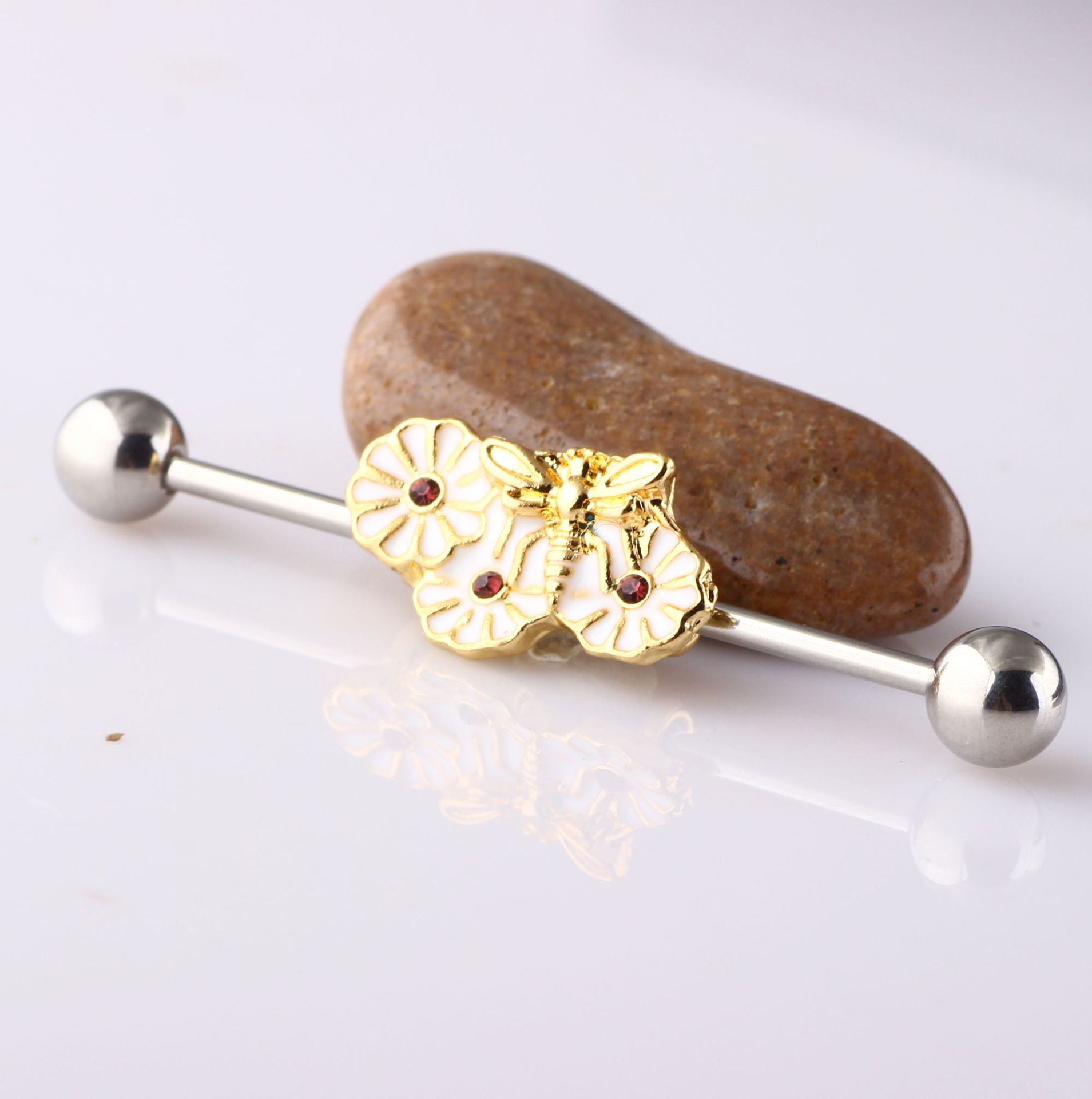 Geometric Stainless Steel Cartilage Ear Bar Industrial Barbell Ear Bone Nails for Women Men - Image 5