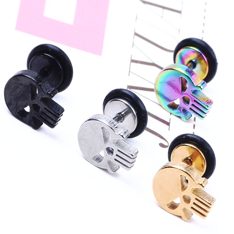 Geometric Stainless Steel Earrings for Women - Silver Fashion Cartilage Stud Hoop - Image 5