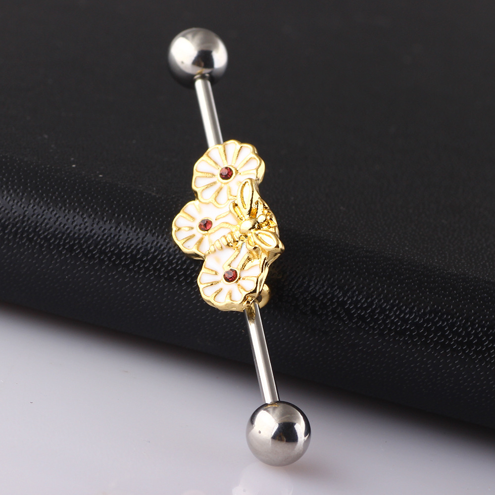 Geometric Stainless Steel Cartilage Ear Bar Industrial Barbell Ear Bone Nails for Women Men - Image 4