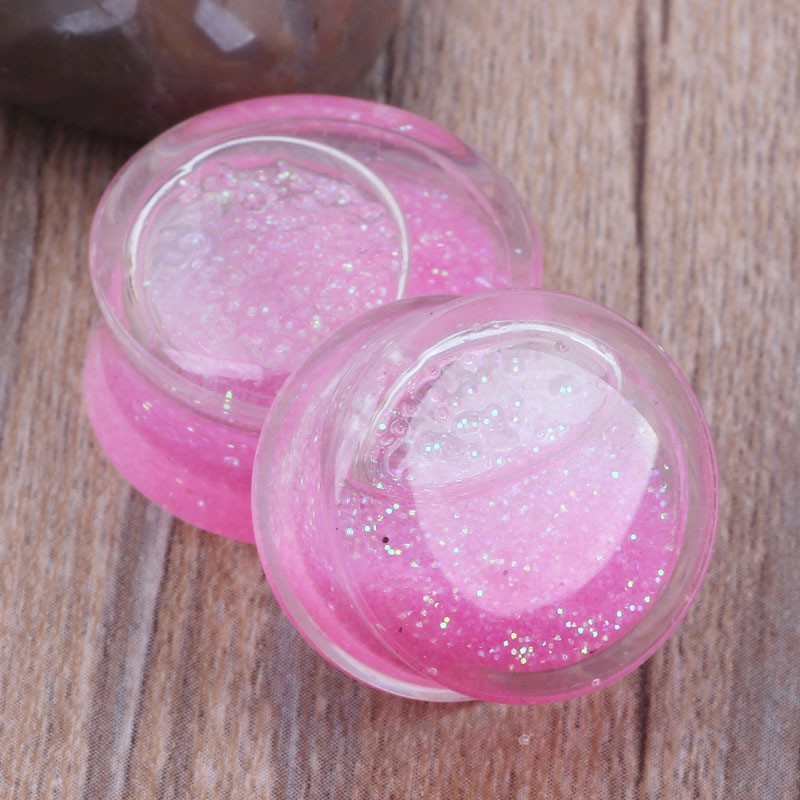 Clear Acrylic Glass Ear Stretcher Plugs Tapers Earrings Ear Expansion - Image 2