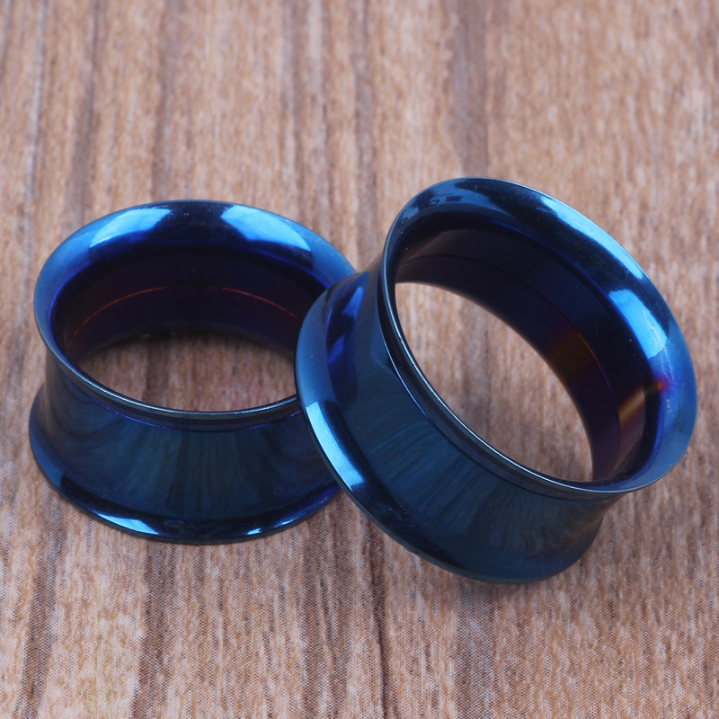 Blue Inner Spiral Ear Expander 316L Surgical Steel Ear Tunnels Plug Stretcher Wholesale Body Jewelry - Image 3