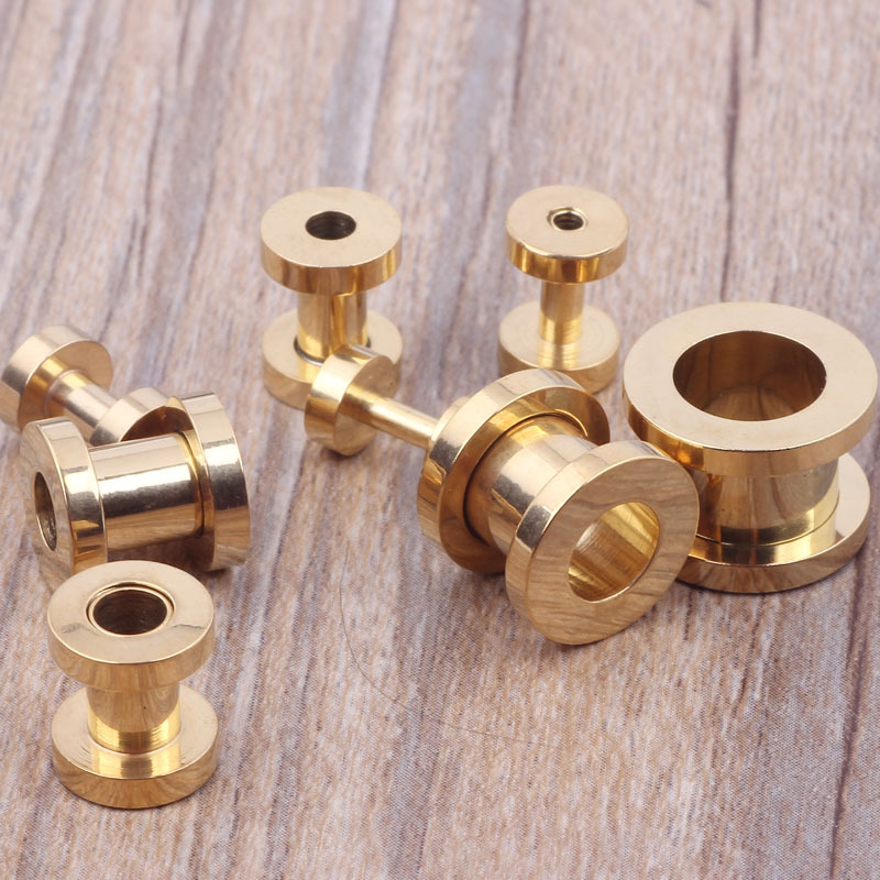 10mm Colored Pulley Ear Expander, Stainless Steel/Titanium Steel Ear Piercing Jewelry, Hollow Taper Earrings - Image 5
