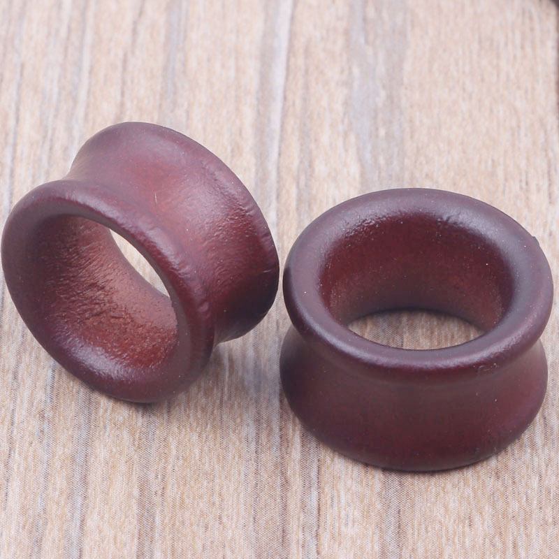 Brown Hollow Wood Ear Stretcher Taper Plug Tunnel 8-20mm Ear Gauges Jewelry - Image 2