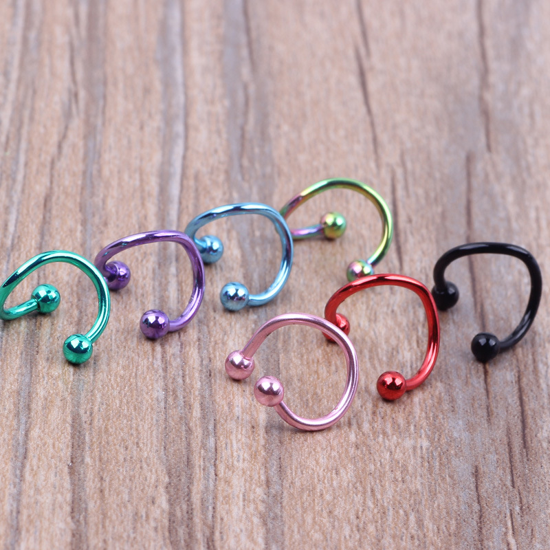 Stainless Steel S-Shaped Nose Ring Nose Nail Lip Nail Tongue Nail Earrings Body Piercing Jewelry Belly Button Ring - Image 4