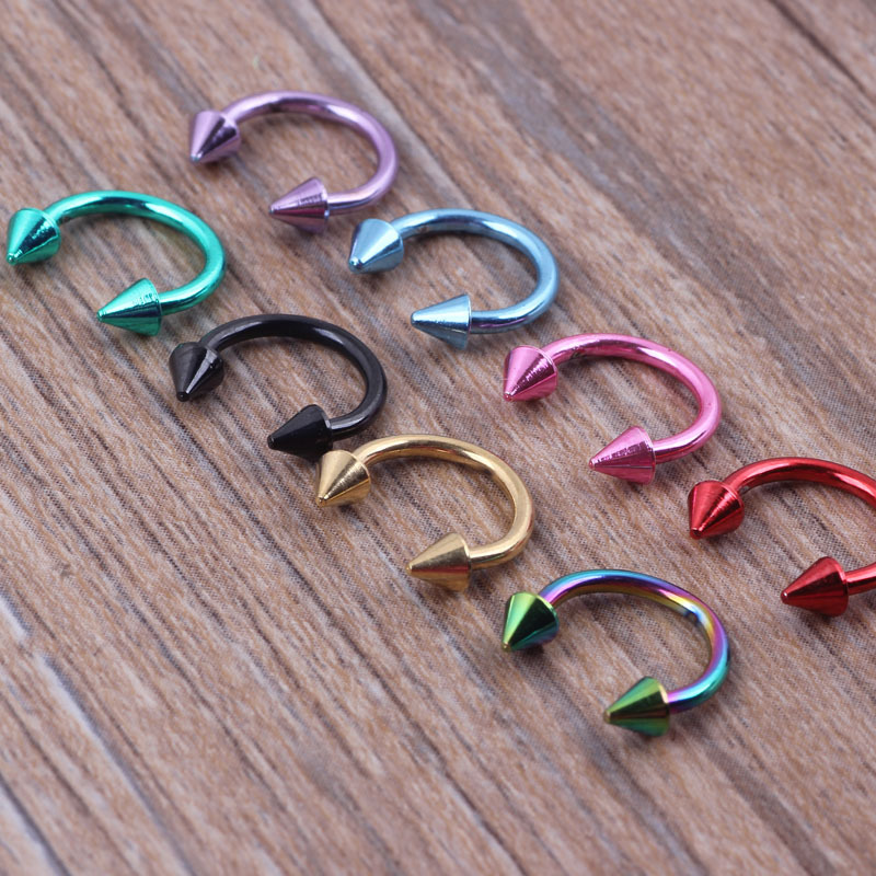 Stainless Steel C Type Ear Bone Nail Nose Ring CBR Hoop Piercing Jewelry - Image 3