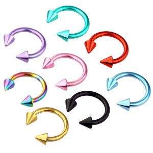 Stainless Steel C Type Ear Bone Nail Nose Ring CBR Hoop Piercing Jewelry