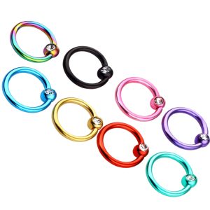 Stainless Steel Nose Septum Ring Closed Seamless Hoop Cartilage Earring 2022 Summer