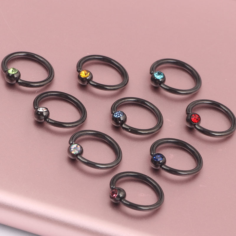 Stainless Steel Closed Nose Septum Ring, Multi-Use Earring, Geometric Tulip Design, Gold Color, Korean Style - Image 2