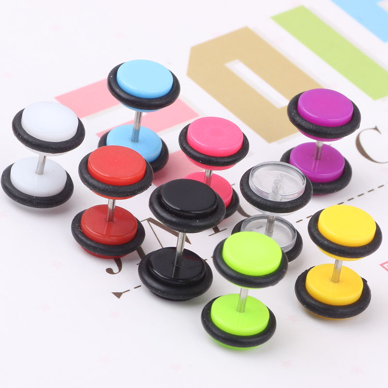 Acrylic Candy Colored Ball Ear Stud Ear Bone Nail Body Jewelry Japanese Korean Style - Image 2