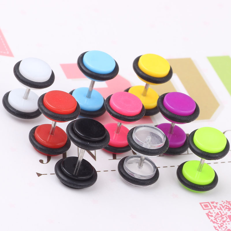 Acrylic Candy Colored Ball Ear Stud Ear Bone Nail Body Jewelry Japanese Korean Style - Image 5