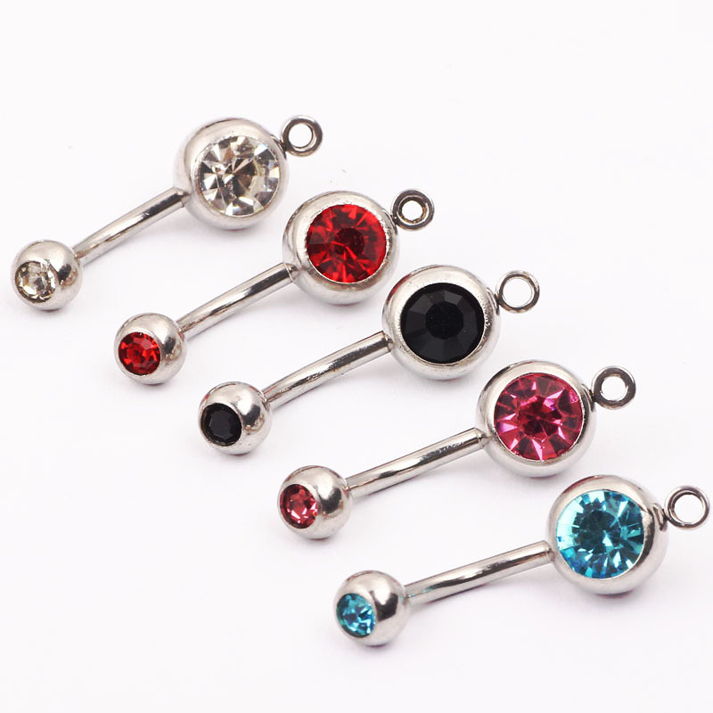 Medical Steel Double-Ended Drill Navel Ring Belly Button Jewelry O-Ring Wholesale - Image 5