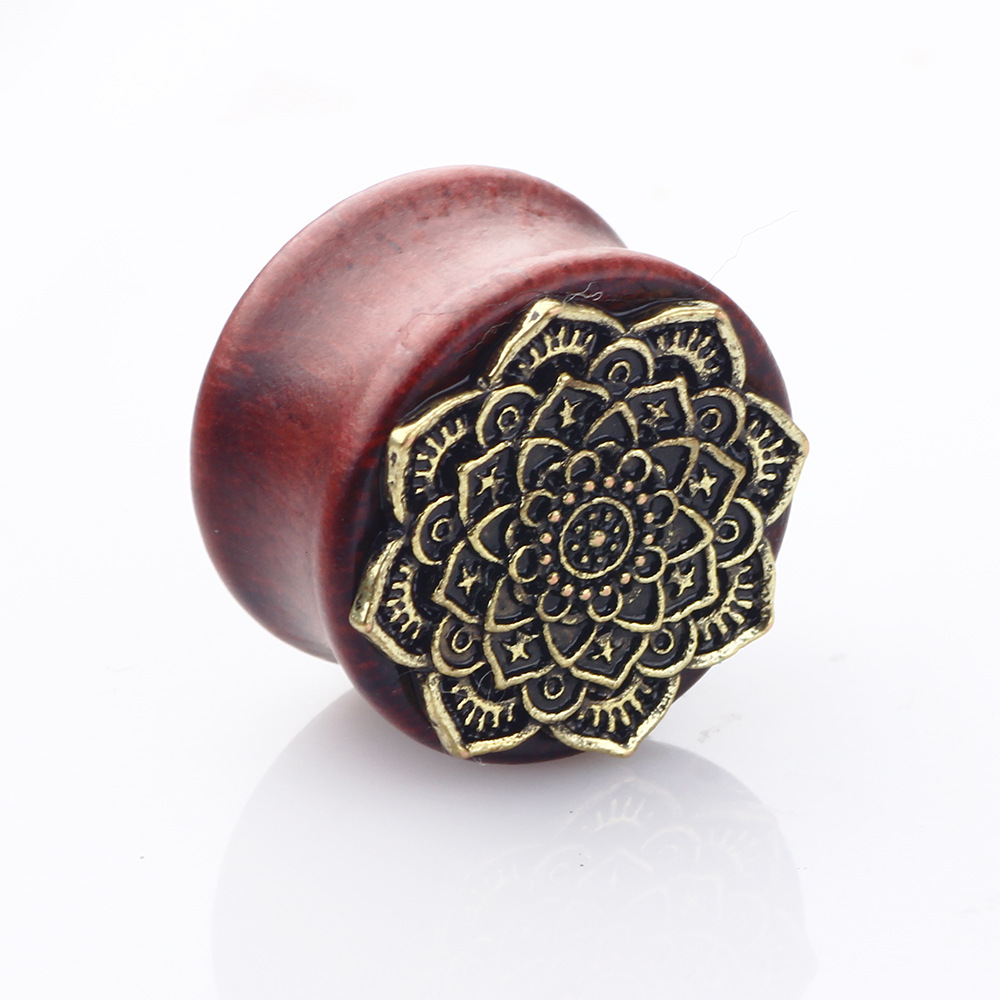 Violet Wood Ear Expander Auricle Piercing Jewelry - Image 3