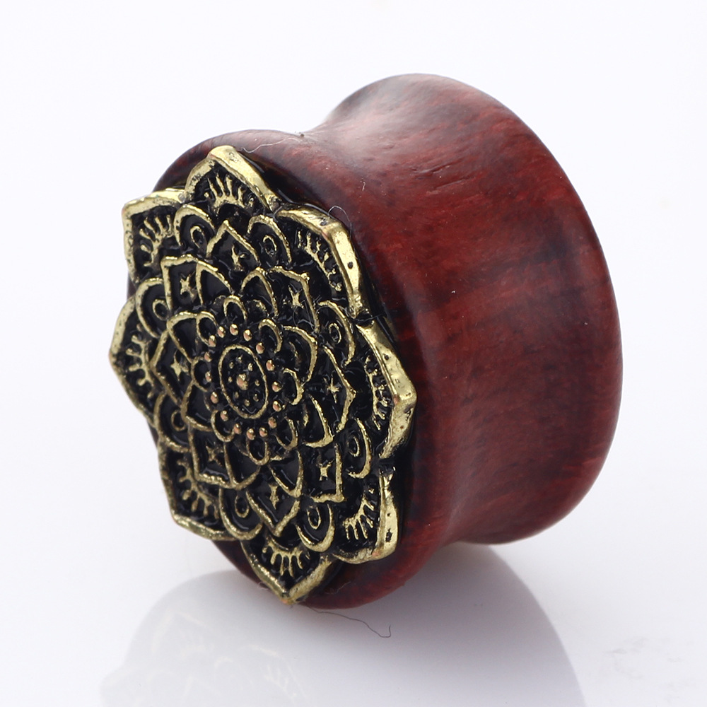 Violet Wood Ear Expander Auricle Piercing Jewelry - Image 2