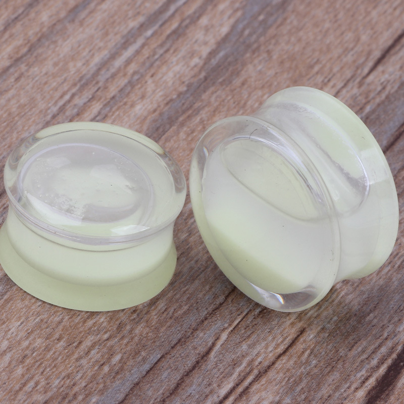 Acrylic Luminous Ear Stretcher - Glow in the Dark Ear Expansion Piercing Jewelry 20mm - Image 2