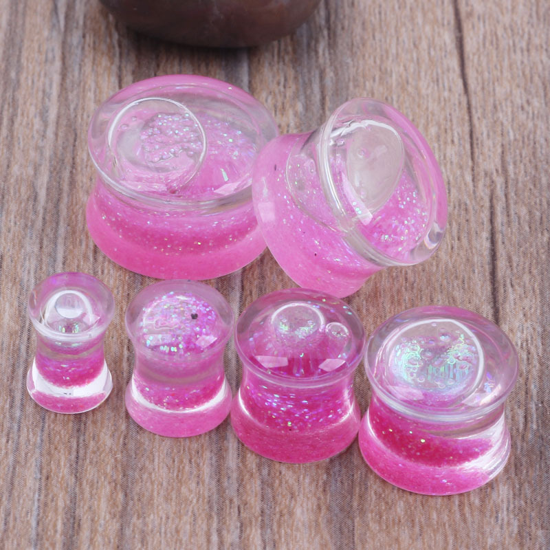 Clear Acrylic Glass Ear Stretcher Plugs Tapers Earrings Ear Expansion - Image 4