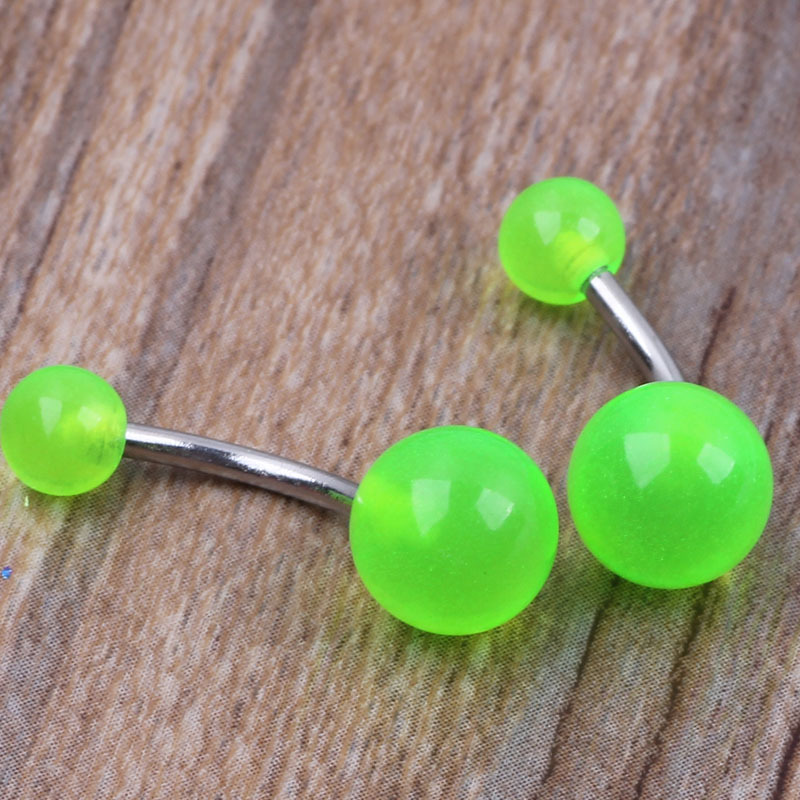 Acrylic Glow Ball Belly Button Ring Navel Jewelry - Image 5
