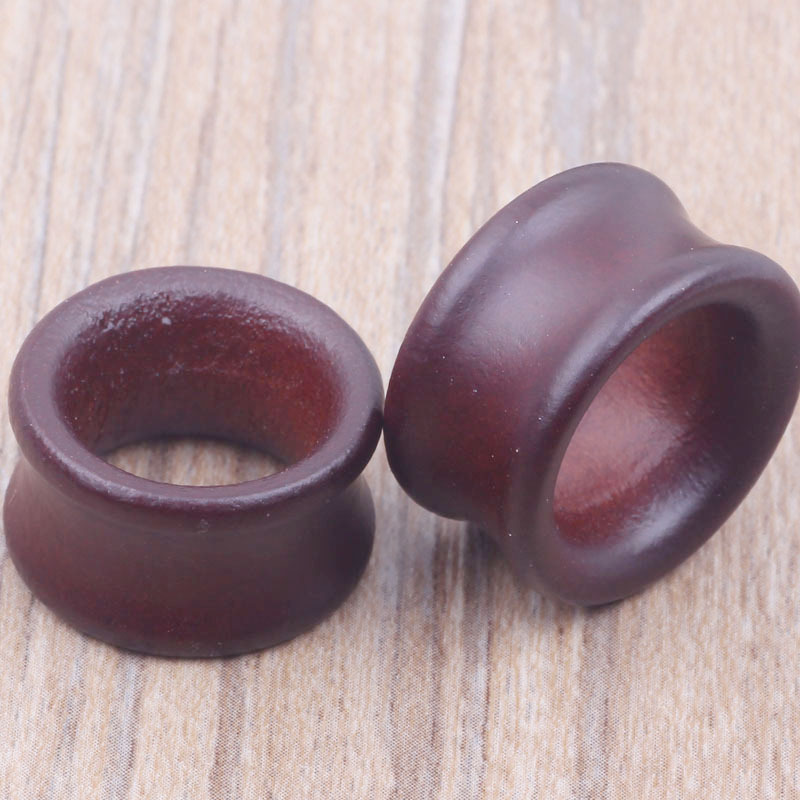 Brown Hollow Wood Ear Stretcher Taper Plug Tunnel 8-20mm Ear Gauges Jewelry - Image 3