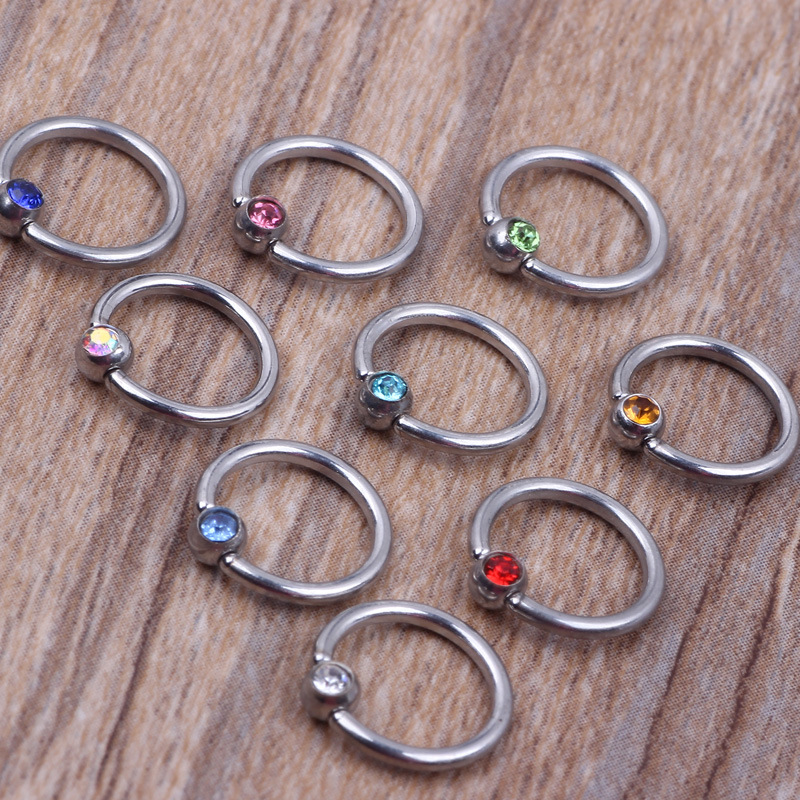 Colorful Plated Nose Ring Hoop 316L Surgical Steel Body Piercing Jewelry for Women - Image 5