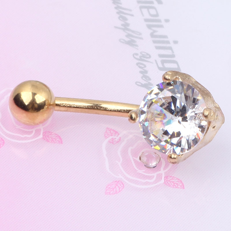 Gold Silver Love Star Belly Button Ring Body Piercing Jewelry Stainless Steel Five-pointed Star Belly Dance Navel Ring - Image 3