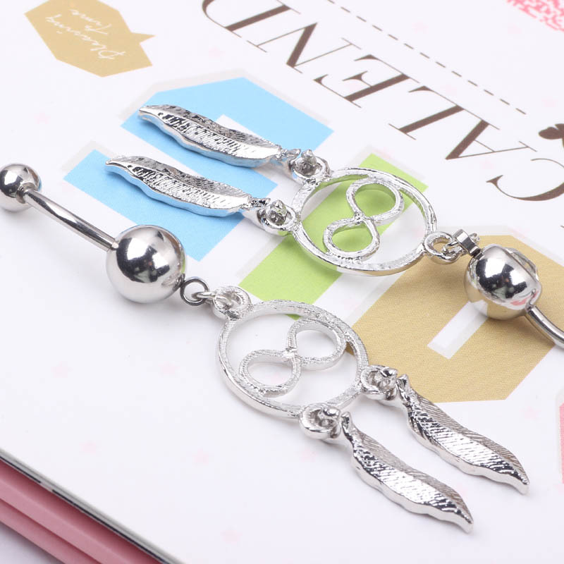 Lucky 8-Character Dreamer Pendant Navel Ring Nail Ring Earring Body Jewelry 2021 Fall - Image 5