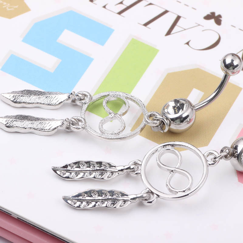 Lucky 8-Character Dreamer Pendant Navel Ring Nail Ring Earring Body Jewelry 2021 Fall - Image 4