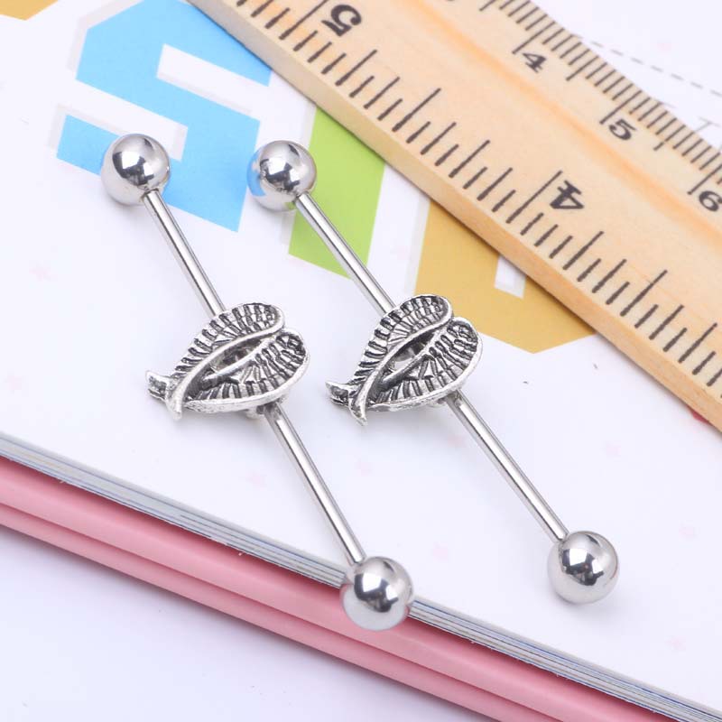 Industrial Ear Stud Earring Set - Geometric Stainless Steel Body Jewelry - Image 3