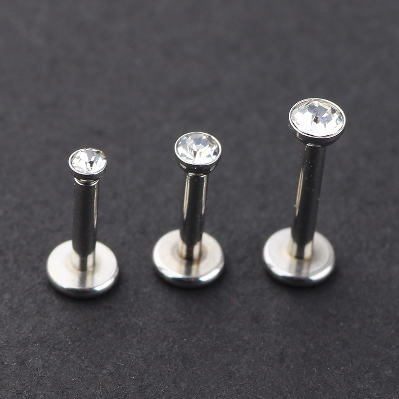 1.2mm*6mm*8/10mm Stainless Steel Internally Threaded Lip Nail, Lip Stud, Ear Stud, Breast Nail, Nose Stud - Vintage Style - Image 3