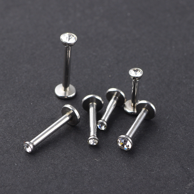 1.2mm*6mm*8/10mm Stainless Steel Internally Threaded Lip Nail, Lip Stud, Ear Stud, Breast Nail, Nose Stud - Vintage Style - Image 4