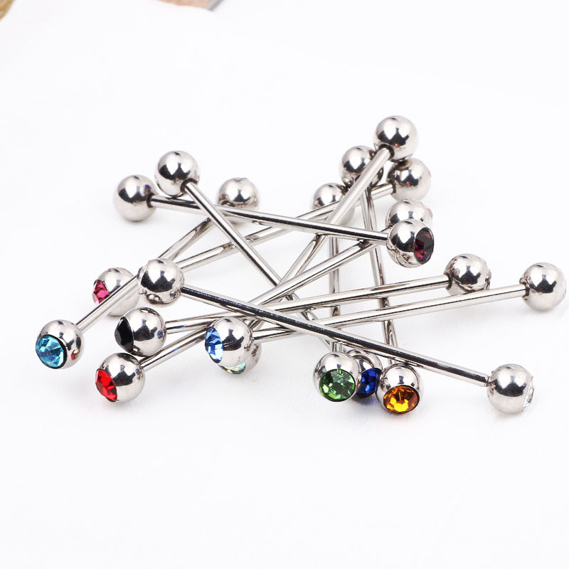Acrylic Cartilage Ear Bone Nail Drill Ball Industrial Barbell Piercing Jewelry Wholesale - Image 2