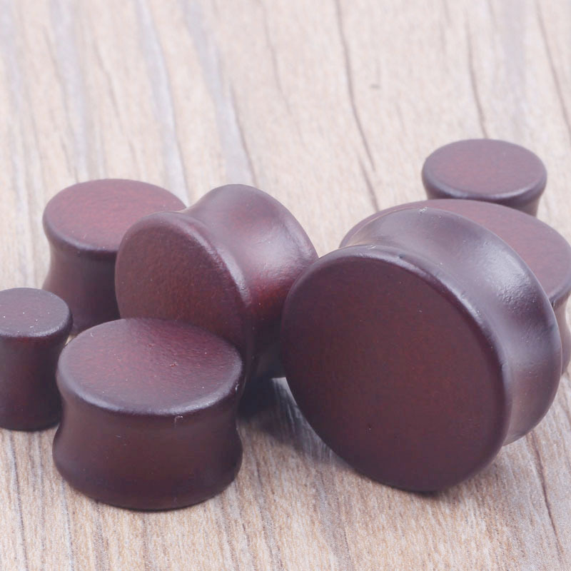 EBAY New Brown Solid Wood Ear Expander Ear Tunnels - 20mm Natural Wood Body Jewelry - Image 3