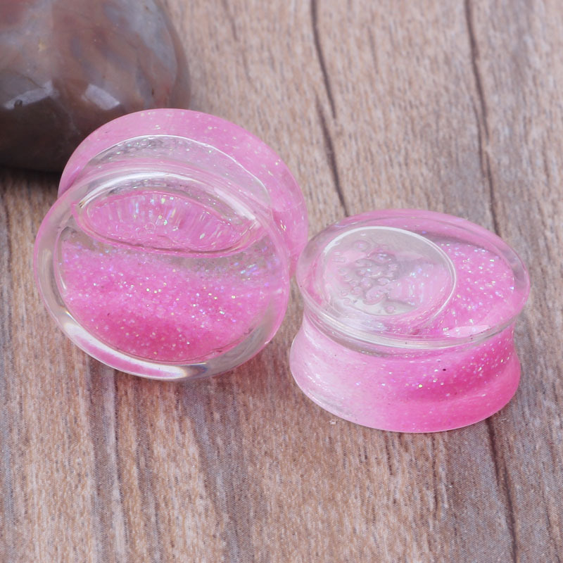 Clear Acrylic Glass Ear Stretcher Plugs Tapers Earrings Ear Expansion - Image 3