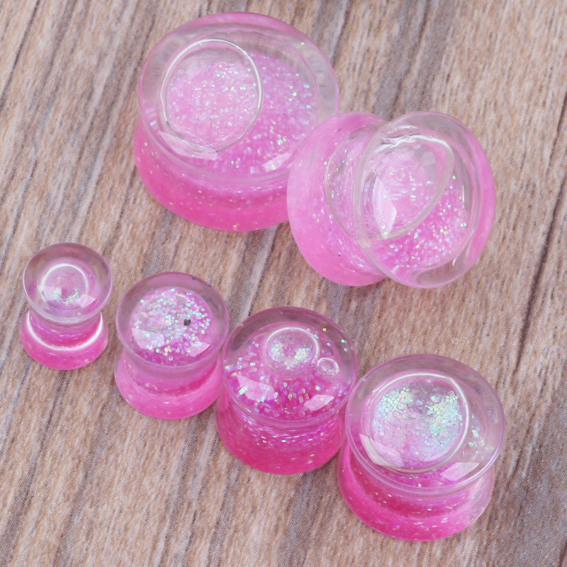 Clear Acrylic Glass Ear Stretcher Plugs Tapers Earrings Ear Expansion - Image 5