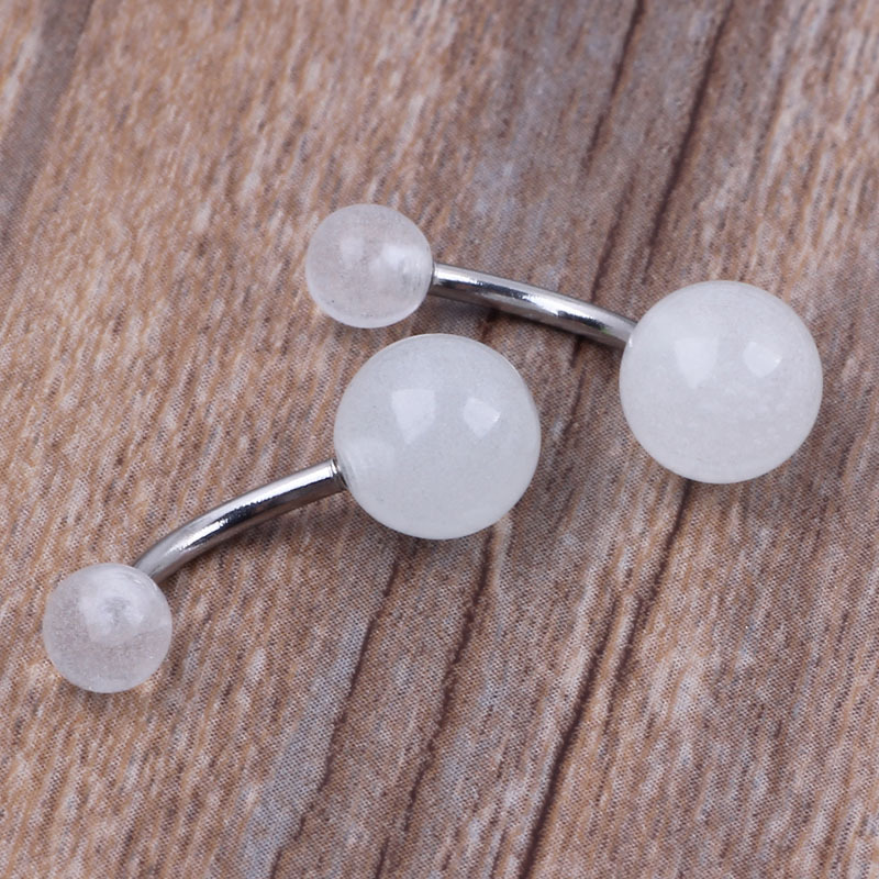 Acrylic Glow Ball Belly Button Ring Navel Jewelry - Image 4