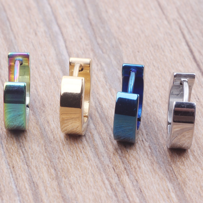 Titanium Steel Korean Style Classic Simple Earrings for Women and Men, Piercing Jewelry - Image 5