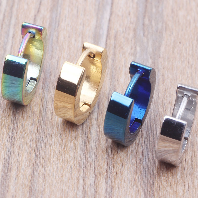 Titanium Steel Korean Style Classic Simple Earrings for Women and Men, Piercing Jewelry - Image 3