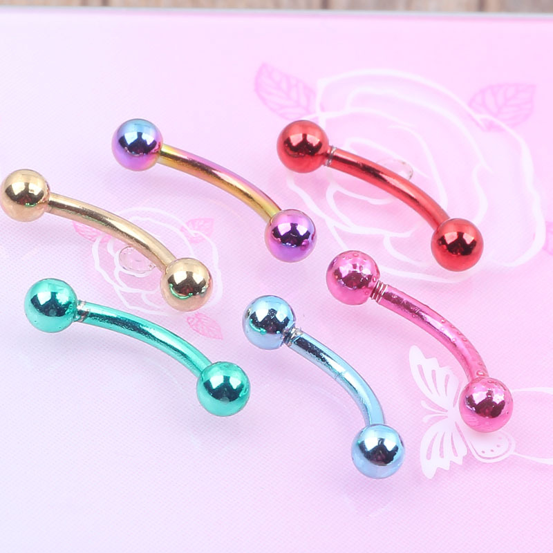 Lily Pattern Silver Curved Barbell 316L Surgical Steel Body Piercing Jewelry for Ear Lip Nose Tongue Eyebrow - Image 3