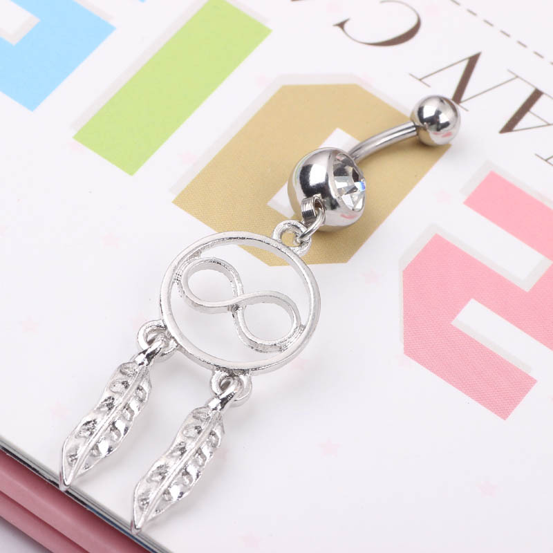 Lucky 8-Character Dreamer Pendant Navel Ring Nail Ring Earring Body Jewelry 2021 Fall - Image 3