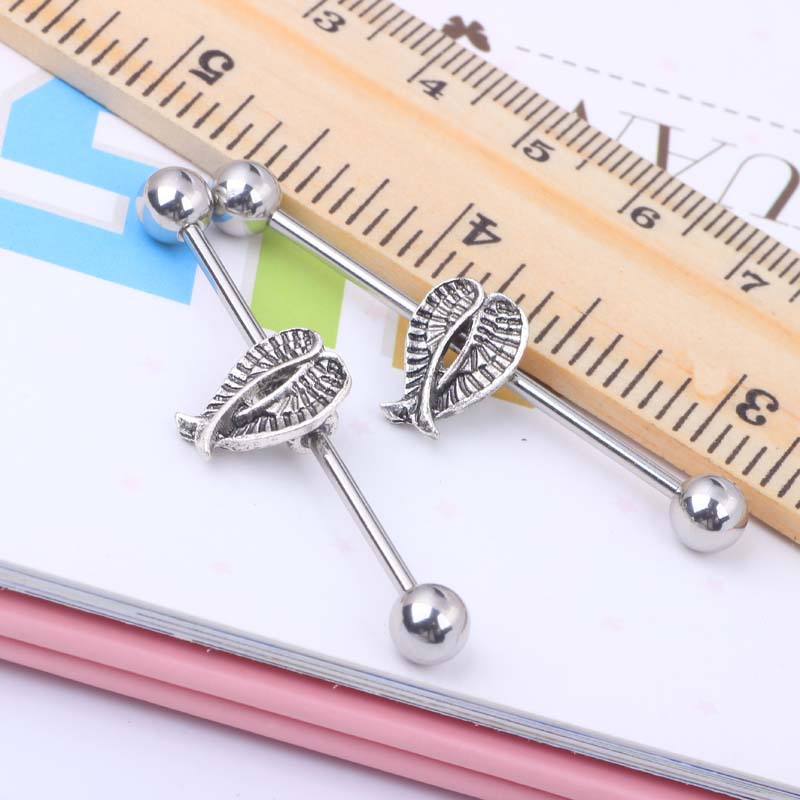 Industrial Ear Stud Earring Set - Geometric Stainless Steel Body Jewelry - Image 2