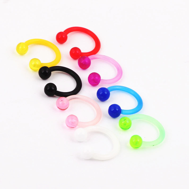 Acrylic CBR Nose Ring - UV Glow Cartoon Character Fake Nose Stud Piercing Jewelry - Image 2