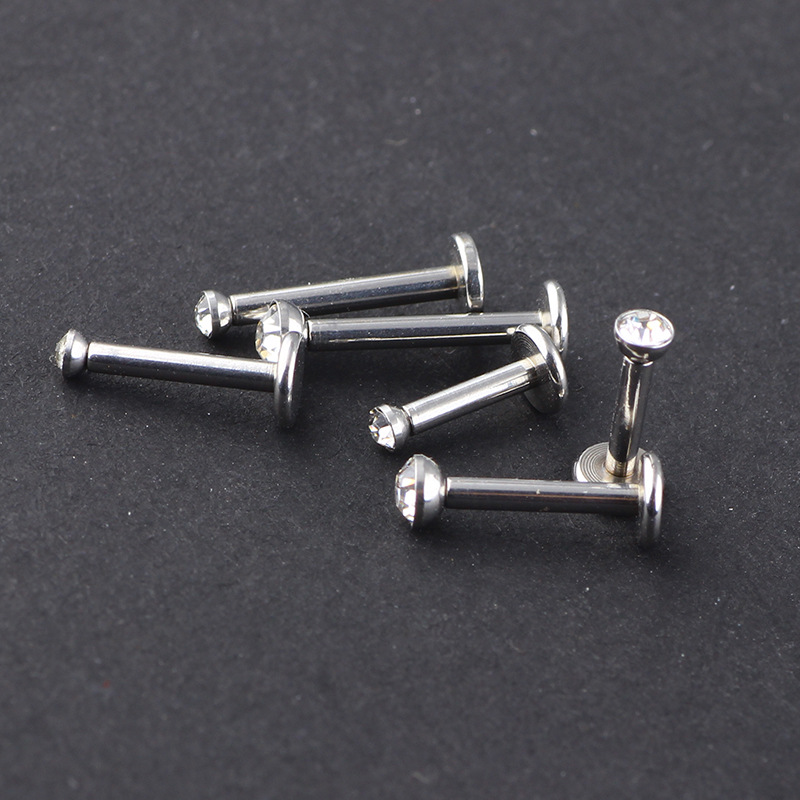 1.2mm*6mm*8/10mm Stainless Steel Internally Threaded Lip Nail, Lip Stud, Ear Stud, Breast Nail, Nose Stud - Vintage Style - Image 5