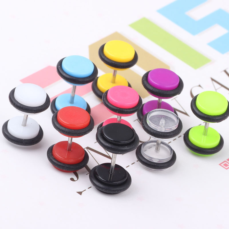 Acrylic Candy Colored Ball Ear Stud Ear Bone Nail Body Jewelry Japanese Korean Style - Image 3